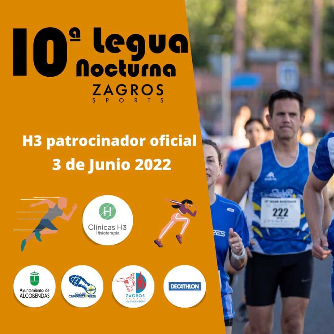 10 Legua nocturna Alcobendas. H3 Serrano patrocinador oficial junto a Club corredores y Zagros sports