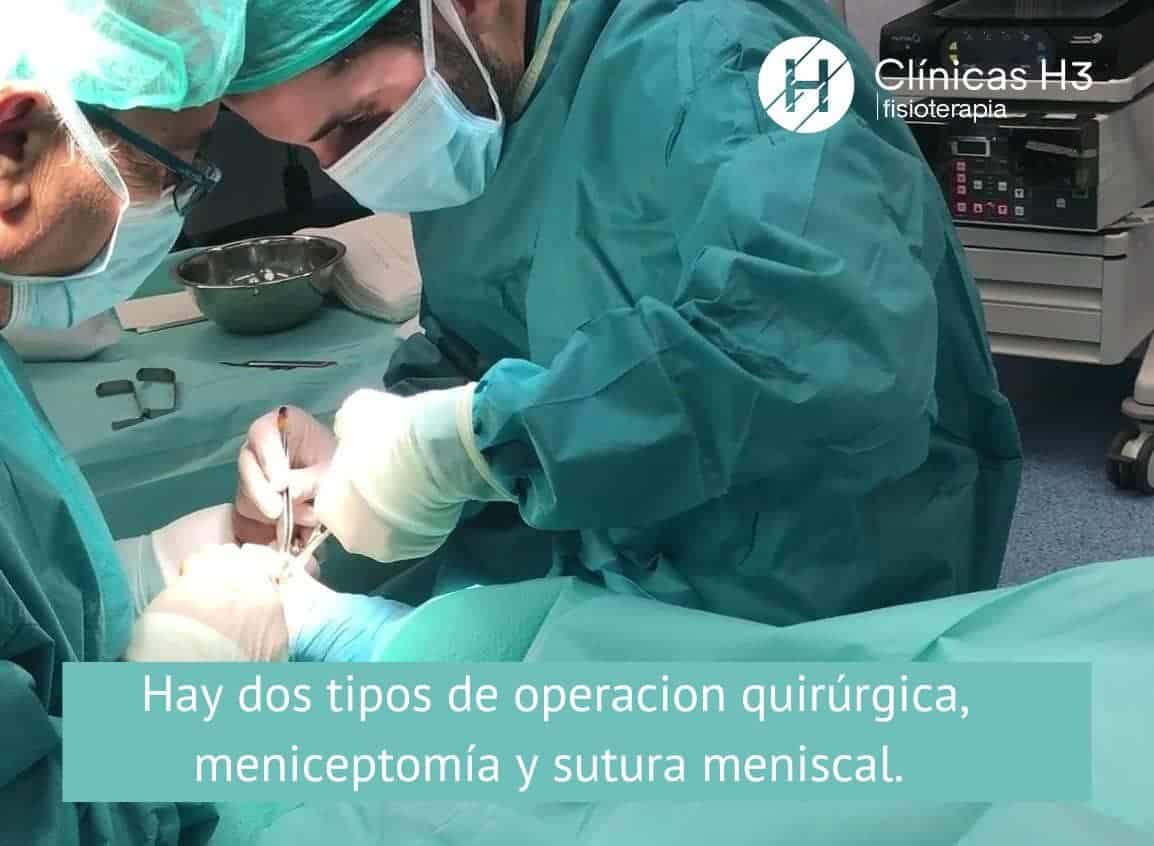 tipos de operación de menisco. Dr Antonio Benjumea traumatólogo deportivo Madrid Clínicas H3